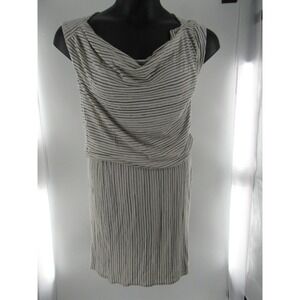 Derek Lam For Designations Women Striped Cowl Neck Sleeveless Sheath Dress S